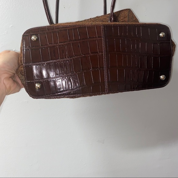 Vintage Brown Fossil Tapestry Shoulder Bag - Picture 3 of 8